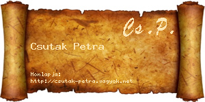 Csutak Petra névjegykártya